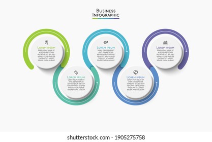 Business data visualization  timeline infographic icons designed for abstract background template