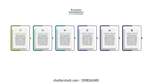 Visualisierung von Geschäftsdaten. Infografik-Symbole der Timeline für abstrakte Hintergrundvorlage