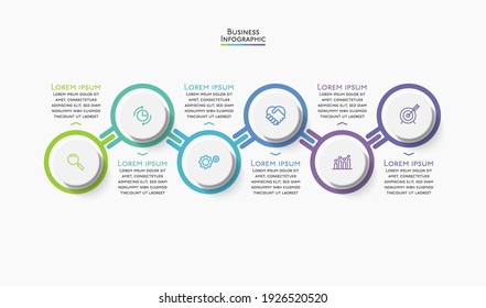 Business data visualization. timeline infographic icons. abstract background template design