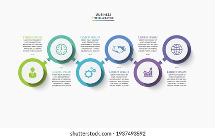 Business data visualization  timeline infographic icons designed for abstract background template