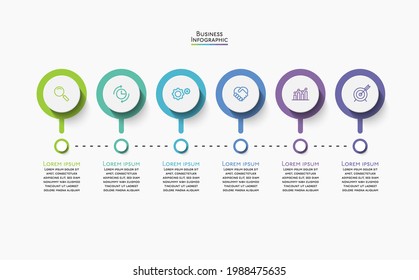 Business data visualization. timeline infographic icons designed for abstract background template 