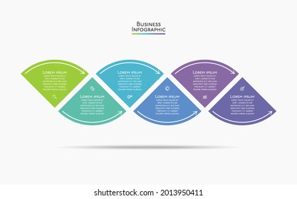 Visualización de datos empresariales. iconos de infografía de línea de tiempo diseñados para plantilla de fondo abstracto