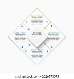 Visualización de datos empresariales. iconos de infografía de línea de tiempo diseñados para plantilla de fondo abstracto