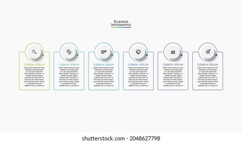 Visualisierung von Geschäftsdaten. Infografik-Symbole der Timeline für abstrakte Hintergrundvorlage
