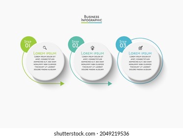 Visualización de datos empresariales. iconos de infografía de línea de tiempo diseñados para plantilla de fondo abstracto