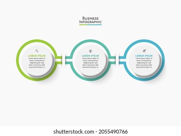 Visualización de datos empresariales. iconos de infografía de línea de tiempo diseñados para plantilla de fondo abstracto