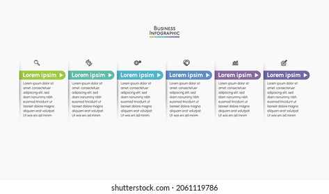 Visualización de datos empresariales. iconos de infografía de línea de tiempo diseñados para plantilla de fondo abstracto