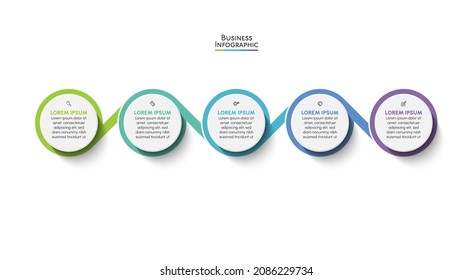 Visualización de datos empresariales. iconos de infografía de línea de tiempo diseñados para plantilla de fondo abstracto