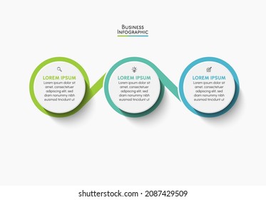 Visualización de datos empresariales. iconos de infografía de línea de tiempo diseñados para plantilla de fondo abstracto