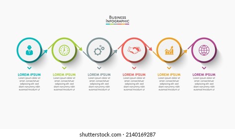 Business Data Visualization. Timeline Infographic Icons Designed For Abstract Background Template