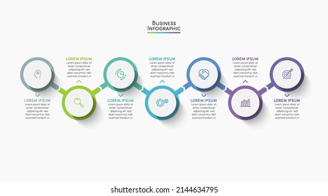 Business Data Visualization. Timeline Infographic Icons Designed For Abstract Background Template