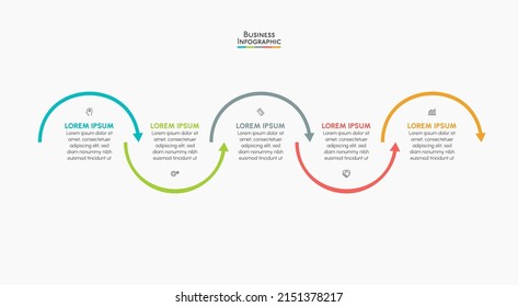 Visualización de datos empresariales. iconos de infografía de línea de tiempo diseñados para plantilla de fondo abstracto