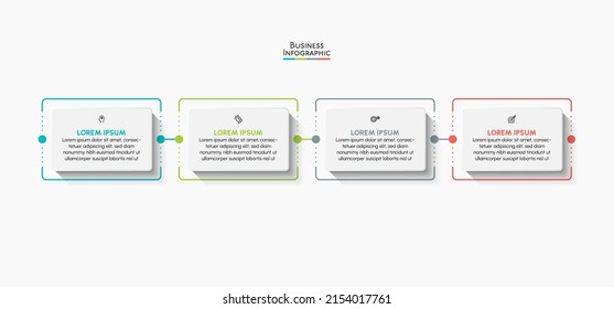 Visualización de datos empresariales. iconos de infografía de línea de tiempo diseñados para plantilla de fondo abstracto