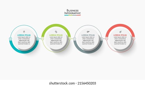 Visualización de datos empresariales. iconos de infografía de línea de tiempo diseñados para plantilla de fondo abstracto