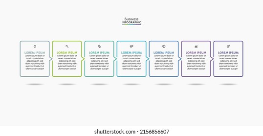 Visualización de datos empresariales. iconos de infografía de línea de tiempo diseñados para plantilla de fondo abstracto