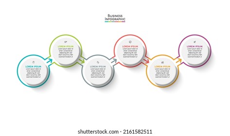 Visualización de datos empresariales. iconos de infografía de línea de tiempo diseñados para plantilla de fondo abstracto