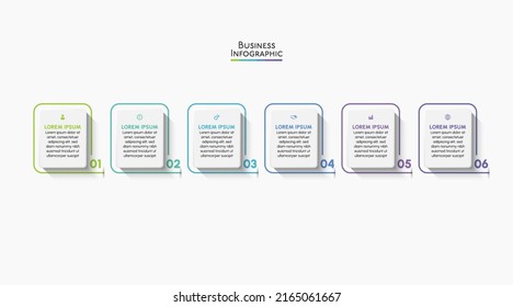 Visualización de datos empresariales. iconos de infografía de línea de tiempo diseñados para plantilla de fondo abstracto