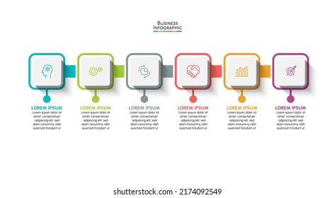 Visualización de datos empresariales. iconos de infografía de línea de tiempo diseñados para plantilla de fondo abstracto