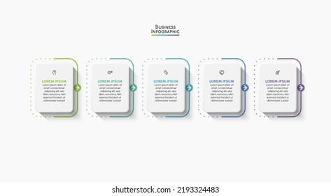 Visualización de datos empresariales. iconos de infografía de línea de tiempo diseñados para plantilla de fondo abstracto