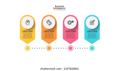 Visualización de datos empresariales. iconos de infografía de línea de tiempo diseñados para plantilla de fondo abstracto