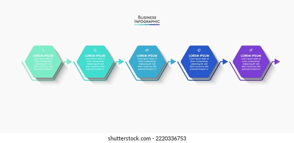 Visualización de datos empresariales. iconos de infografía de línea de tiempo diseñados para plantilla de fondo abstracto