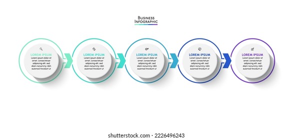 Visualisierung von Geschäftsdaten. Infografik-Symbole der Timeline für abstrakte Hintergrundvorlage