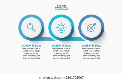 Visualización de datos empresariales. iconos de infografía de línea de tiempo diseñados para una plantilla de fondo abstracta.