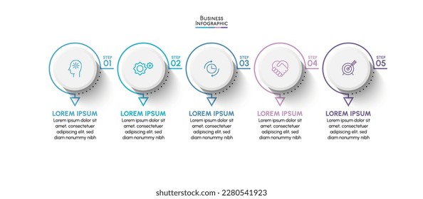 Business data visualization. timeline infographic icons designed for abstract background template.