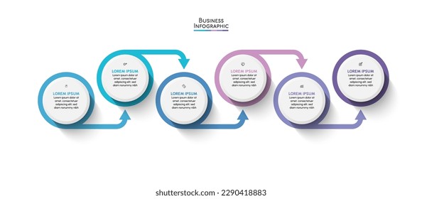 Visualización de datos empresariales. iconos de infografía de línea de tiempo diseñados para una plantilla de fondo abstracta.