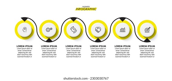 Business data visualization. timeline infographic icons designed for abstract background template.