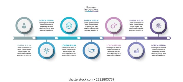 Business data visualization. timeline infographic icons designed for abstract background template