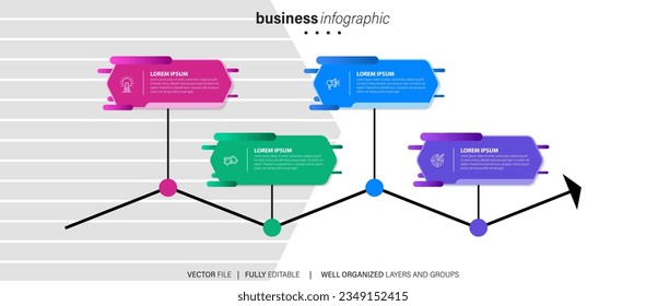 Business data visualization. timeline infographic icons designed for abstract background template milestone element modern diagram process technology digital marketing data presentation chart vector
