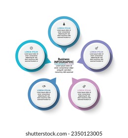 Visualisierung von Geschäftsdaten. Infografik-Symbole der Timeline für abstrakte Hintergrundvorlage