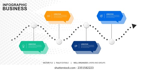 Business data visualization. timeline infographic icons designed for abstract background template milestone element modern diagram process technology digital marketing data presentation chart Vector
