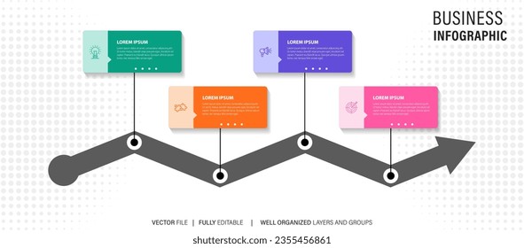 Business data visualization. timeline infographic icons designed for abstract background template milestone element modern diagram process technology digital marketing data presentation chart Vector
