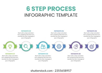Business data visualization. timeline infographic icons designed for abstract background template with 6 options