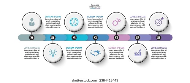 Business data visualization. timeline infographic icons designed for abstract background