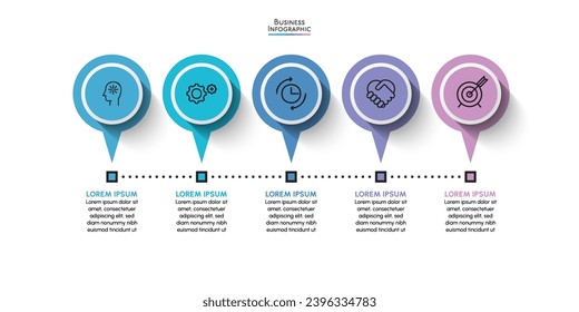 Business data visualization. timeline infographic icons designed for abstract background template