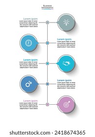 Visualización de datos empresariales. iconos de infografía de línea de tiempo diseñados para plantilla de fondo abstracto