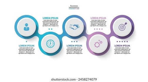 Business data visualization. timeline infographic icons designed for abstract background template