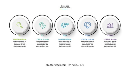 Business data visualization. timeline infographic icons designed for abstract background template