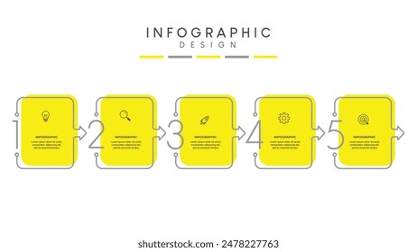 Iconos infográficos de la línea de tiempo diseñados para la Plantilla abstracta del fondo