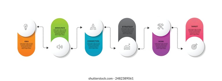 Business data visualization. timeline infographic icons designed for abstract background template vector