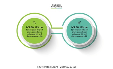 Visualización de datos empresariales. iconos de infografía de línea de tiempo diseñados para la Plantilla de fondo abstracto