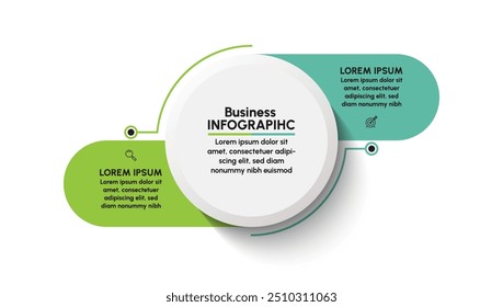 Visualización de datos empresariales. iconos de infografía de línea de tiempo diseñados para la Plantilla de fondo abstracto