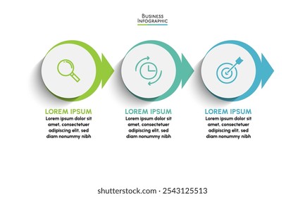 Iconos de infografía de línea de tiempo diseñados para el elemento de hito de Plantilla de fondo abstracto Diagrama moderno Tecnología de proceso Vector de gráfico de presentación de datos de marketing digital