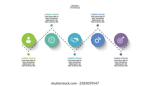 Business data visualization. timeline infographic icons designed for abstract background template