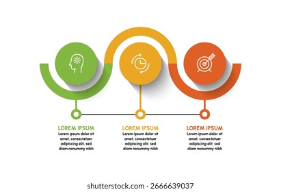 Visualização de dados de negócios. linha de tempo infográficos ícones projetados para o modelo de plano de fundo abstrato