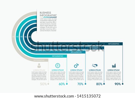 Business data visualization. timeline infographic icons designed for abstract background template with 5 options