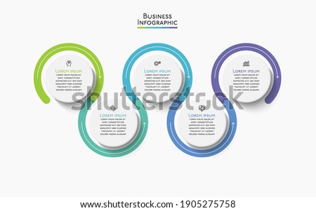 Business data visualization. timeline infographic icons designed for abstract background template ストックフォト © 